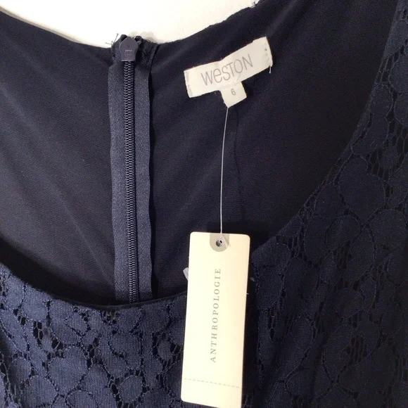 NWT Anthropologie Weston dress women 6 blue floral spring summer wedding date - Picture 2 of 7